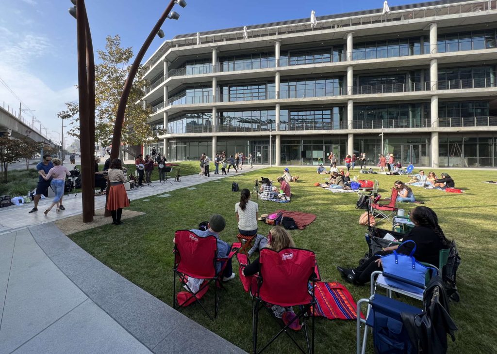 Picnicing at Ivy Station in Culver City