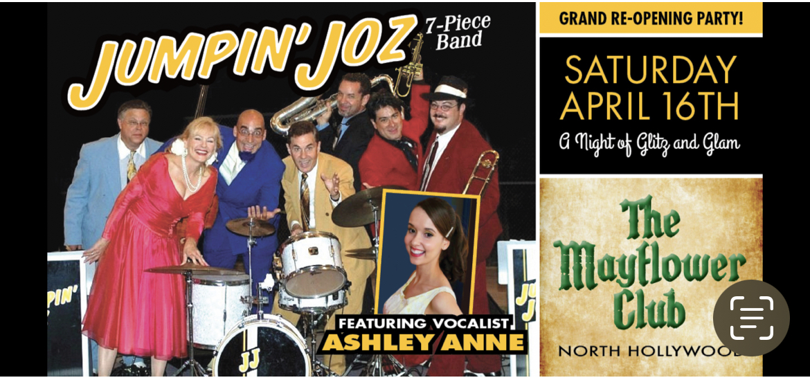 Jumpin Joz 7-piece Band featuring Ashley Anne at The Mayflower Club
