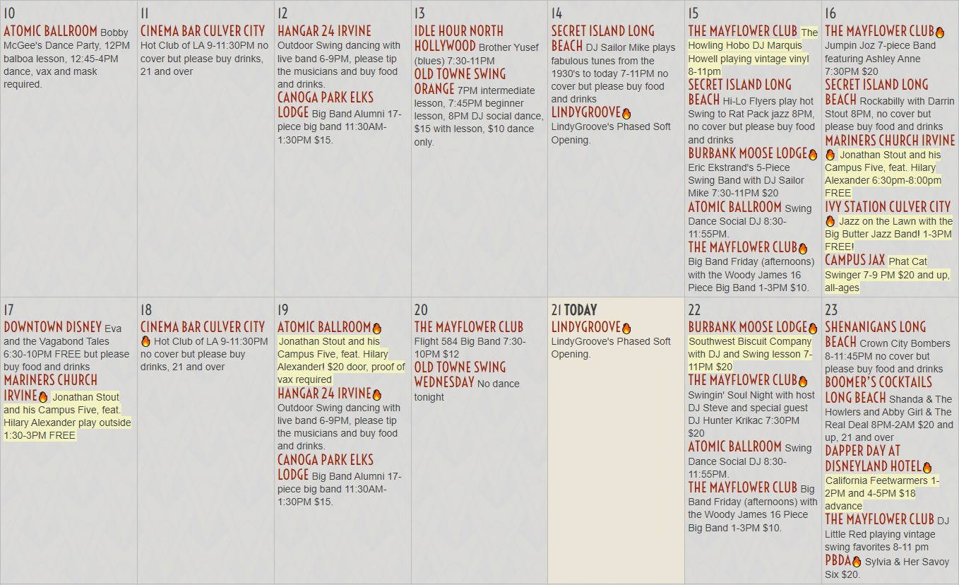 New Features on SwingDance.LA for Promoters and Dancers - SwingDance.LA