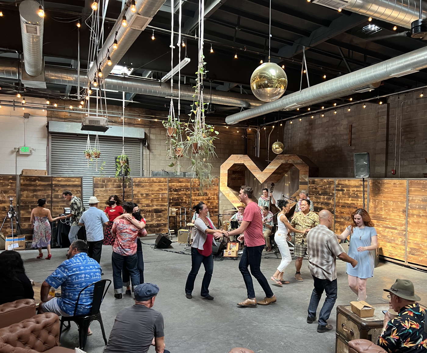 Swing dancing at the Boomtown Brewery in the Arts District