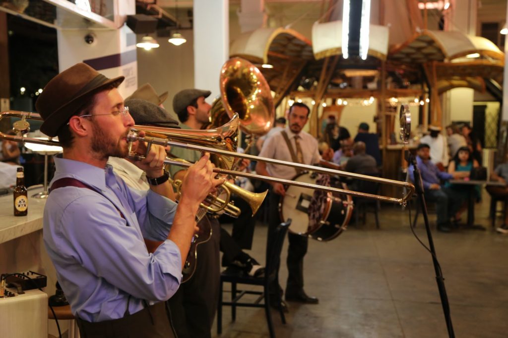 The California Feetwarmers at Grand Central Market in 2016