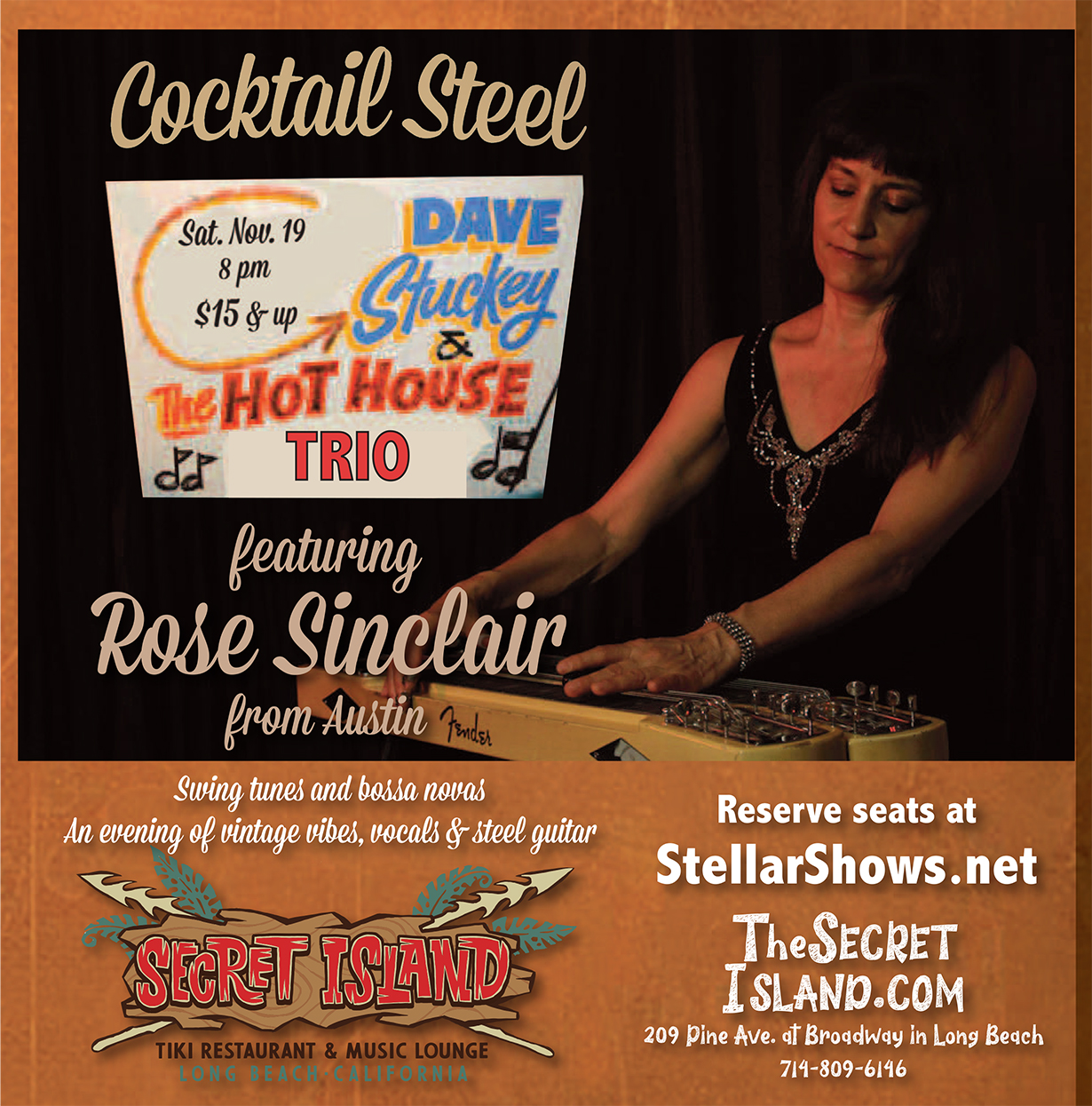 Dave Stuckey & Hot House Trio w/ Rose Sinclair – Cocktail Steel