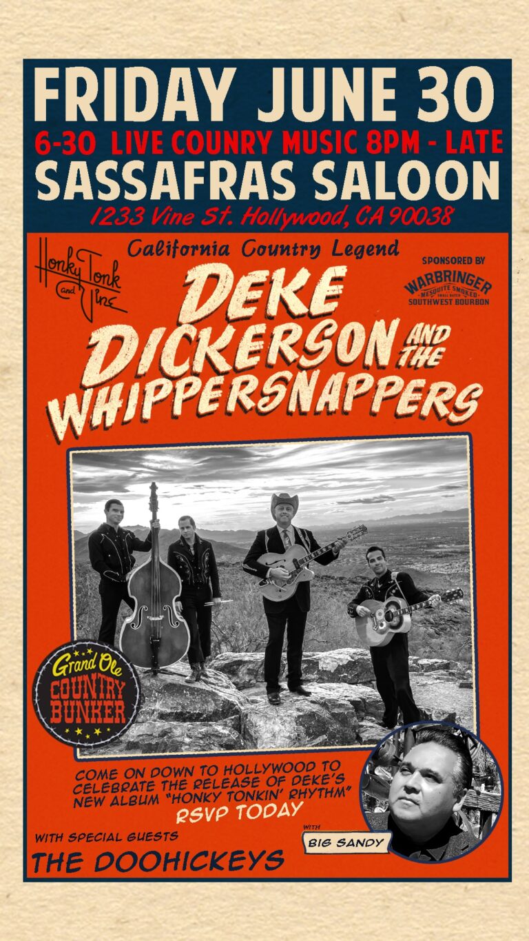 Deke Dickerson and the Shippersnappers at Sassafras Saloon!