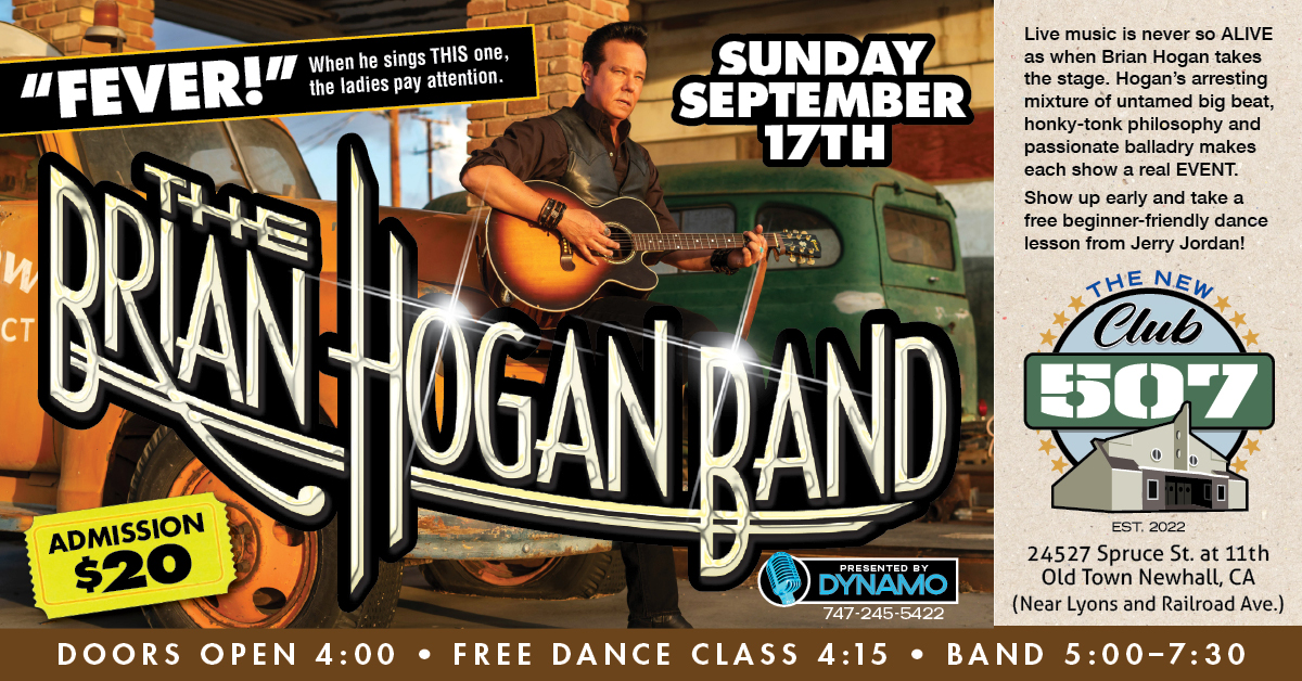 BRIAN HOGAN Band Returns to CLUB 507 in Newhall