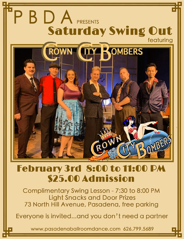CROWN CITY BOMBERS- FEBRUARY 3rd, at PBDA!!
