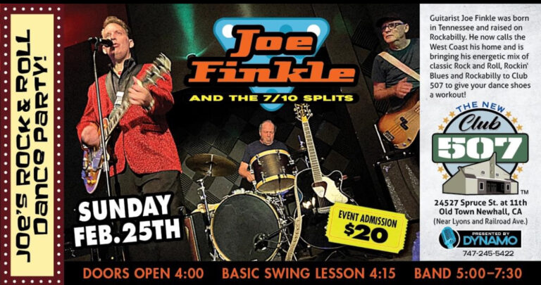 Joe Finkle & the 7/10 Splits Return to CLUB 507 Newhall