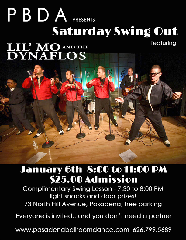 LIL’ MO & THE DYNAFLOS on SATURDAY NIGHT, JANUARY 6th, at PBDA!!