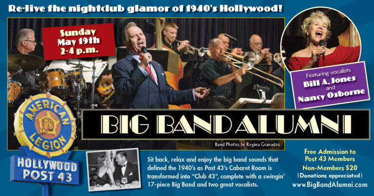 Big Band Sunday Series at the Historic Hollywood American Legion Post 43