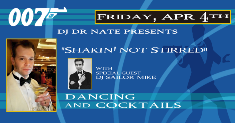 DJ DR. NATE’S SWINGIN’ 60s JAMES BOND NIGHT