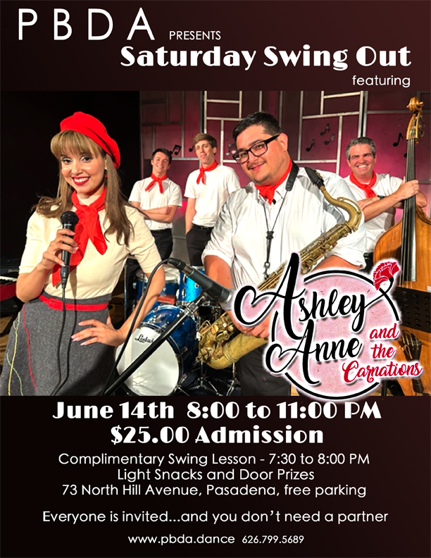 ASHLEY ANNE & THE CARNATIONS- JUNE 14th at PBDA!