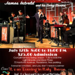 JAMES INTVELD & HIS SWING SINNERS- July 12th, “A Night in Italy Theme” AND Tami & Erin’s Birthday- Come for Cake!