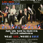 Wearing of the RED, WHITE & BLUE w/ Lil’ Mo & the Dynaflos! SATURDAY NIGHT, JULY 5th, at PBDA!