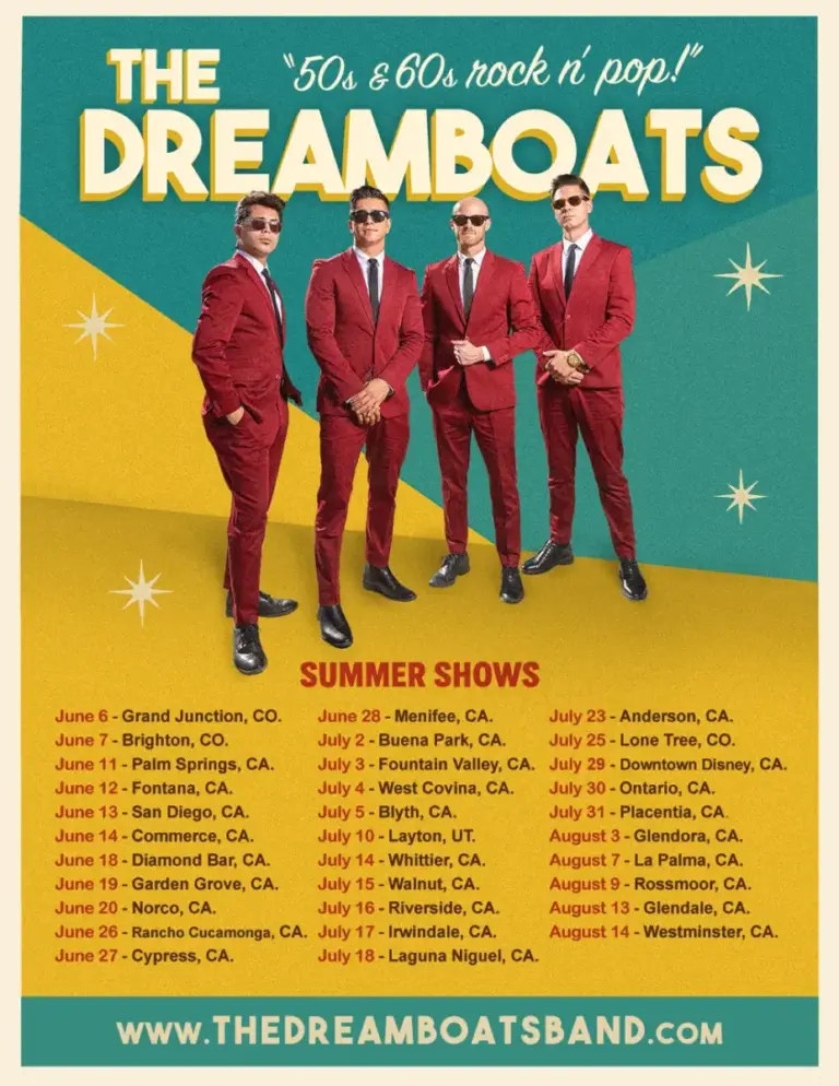The Dreamboats – hardwood dance floor! FREE at Verdugo Park, Glendale!