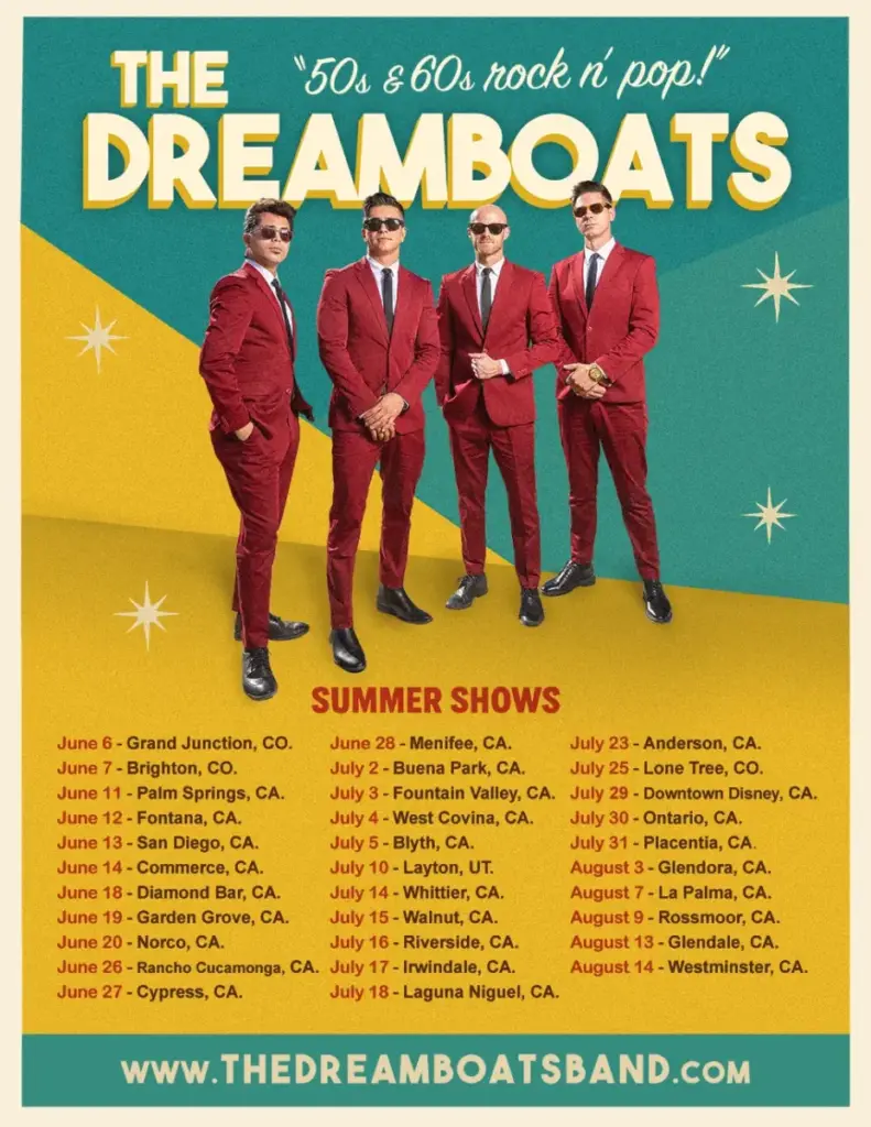 The Dreamboats – hardwood dance floor! FREE at Verdugo Park, Glendale!