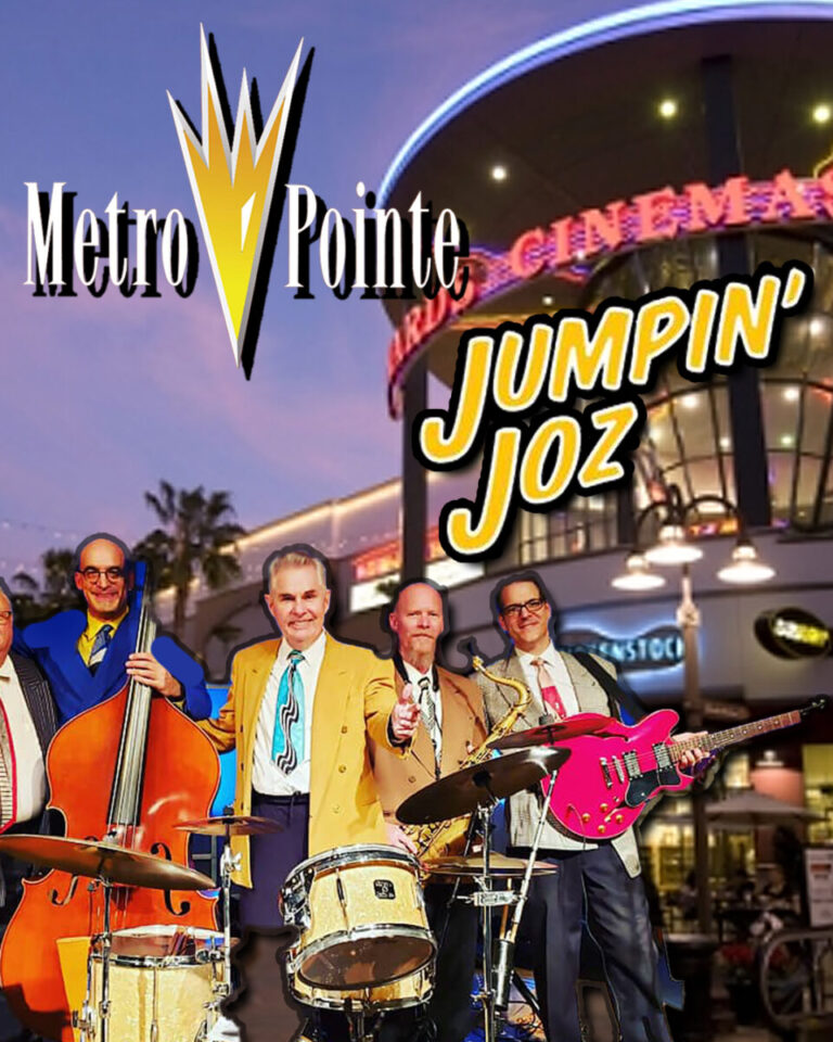 FREE – Jumpin Joz at Metro Pointe at South Coast Plaza on Saturday, Sept 27th!