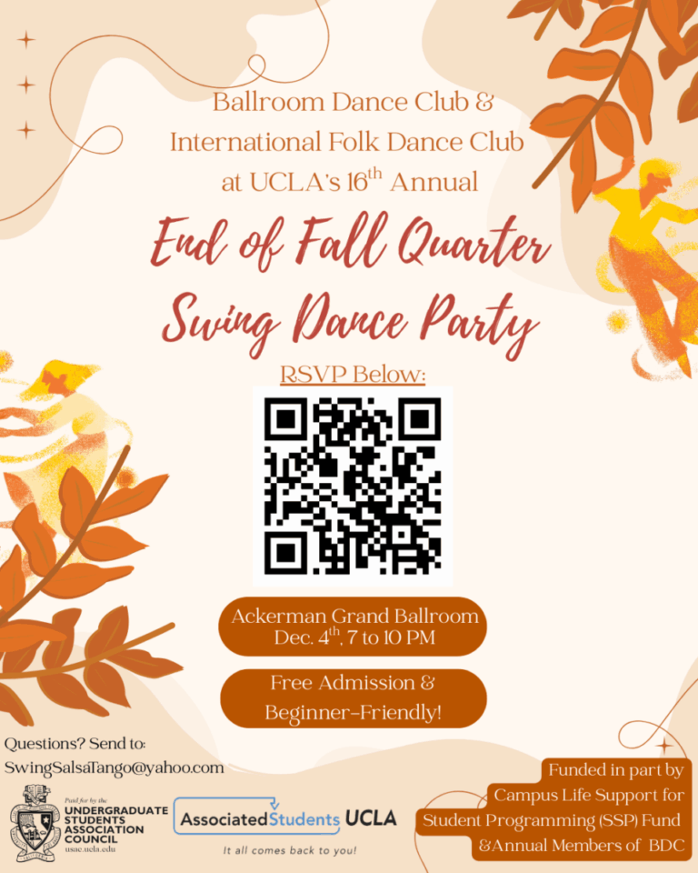 16th Annual End of Fall Swing Dance Party at UCLA
