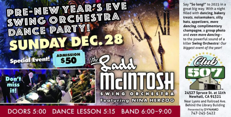 Ladd McIntosh Swing Band Pre-NYE Event
