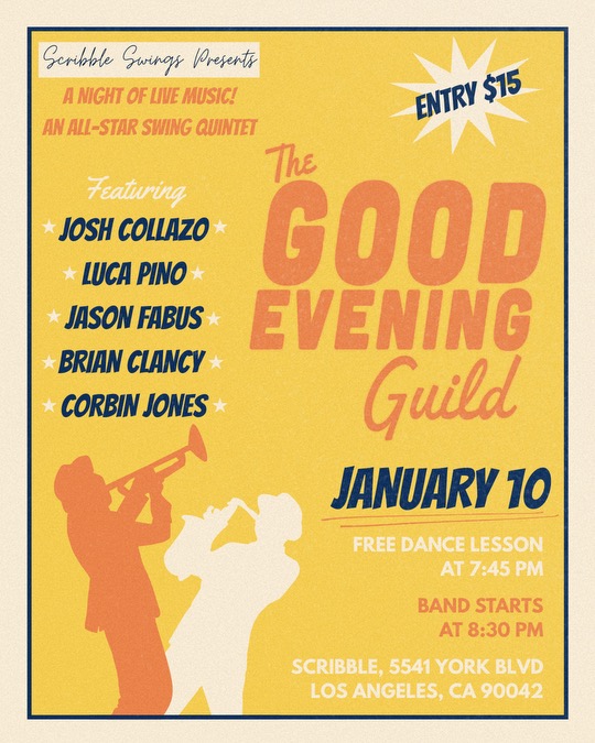 Collazo x Pino in THE GOOD EVENING GUILD at Scribble Swings!