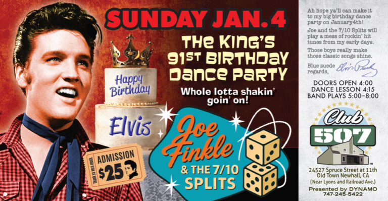 Joe Finkle & the 7/10 Splits with Bernie DRESSEL Salutes Elvis’s 91st Birthday