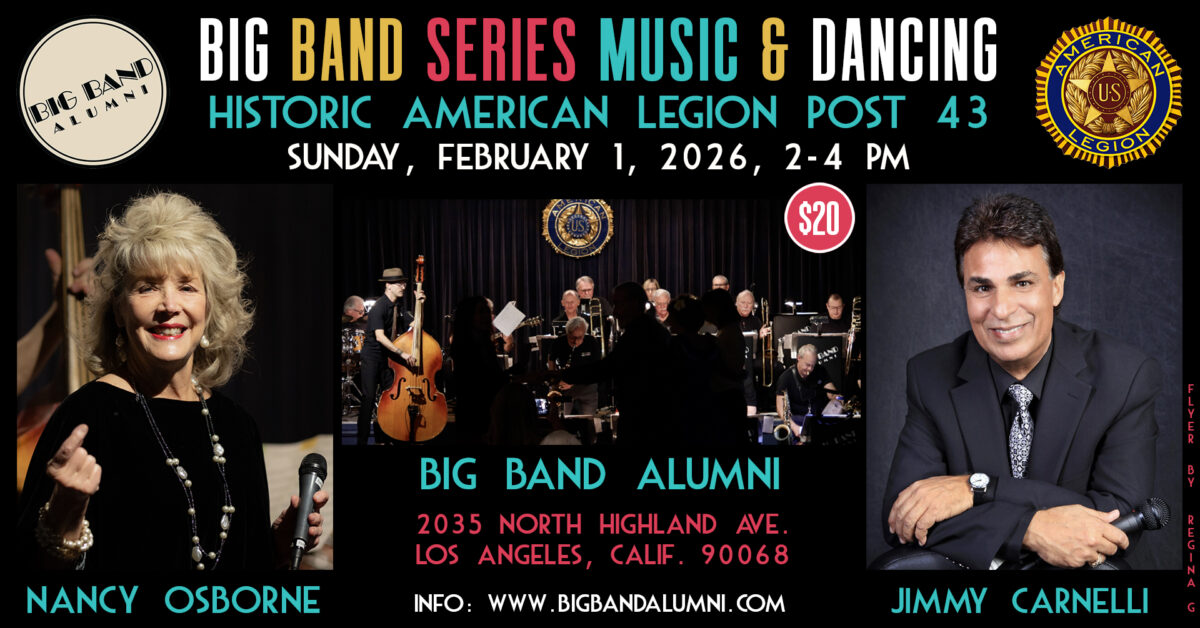 Big Band Dance Series with the Big Band Alumni and vocalists Nancy Osborne and guest vocalist Jimmy Carnelli