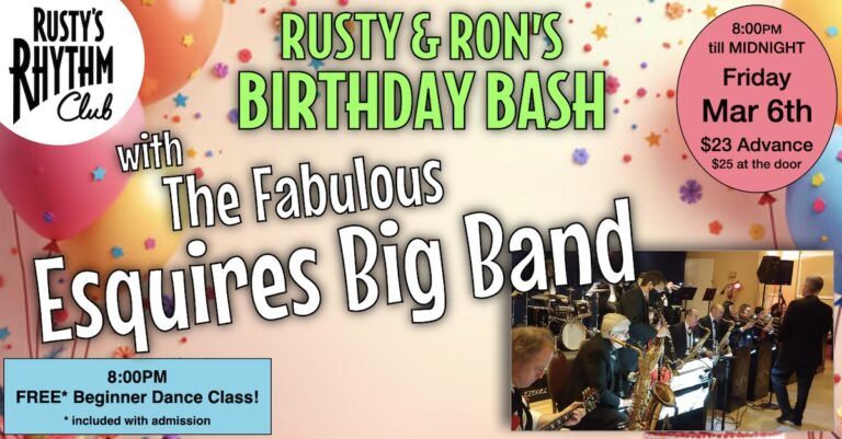 THE FABULOUS ESQUIRES BIG BAND at Rusty’s Rhythm Club