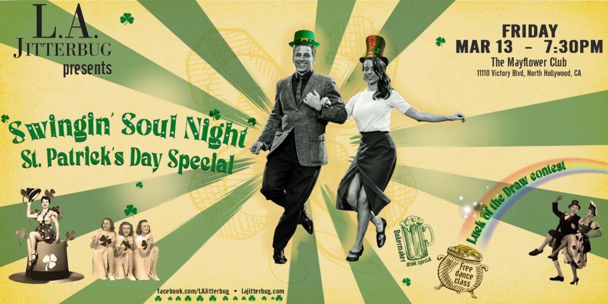 Swingin’ Soul St Paddy’s Special and Luck of the Draw contest!