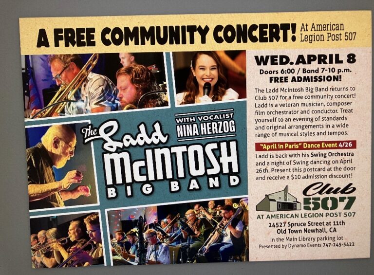 FREE COMMUNITY CONCERT: Ladd McIntosh Big Band Orchestra feat. Nina Herzog