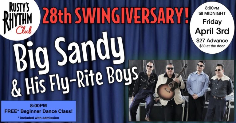 BIG SANDY & HIS FLY-RITE BOYS at Rusty’s Rhythm Club’s 28th Swingiversary