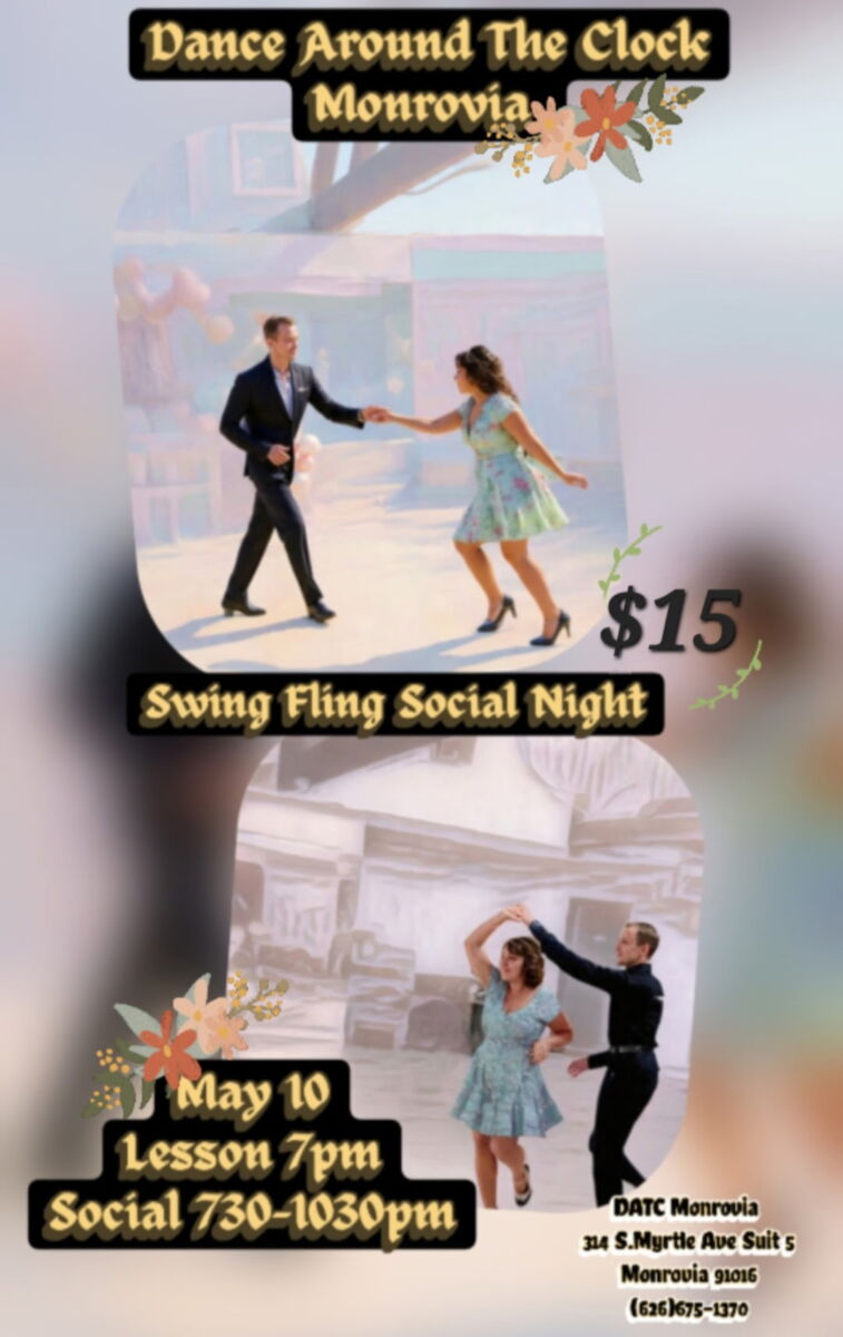 Swing Fling Social Night at Dance Around The Clock Monrovia