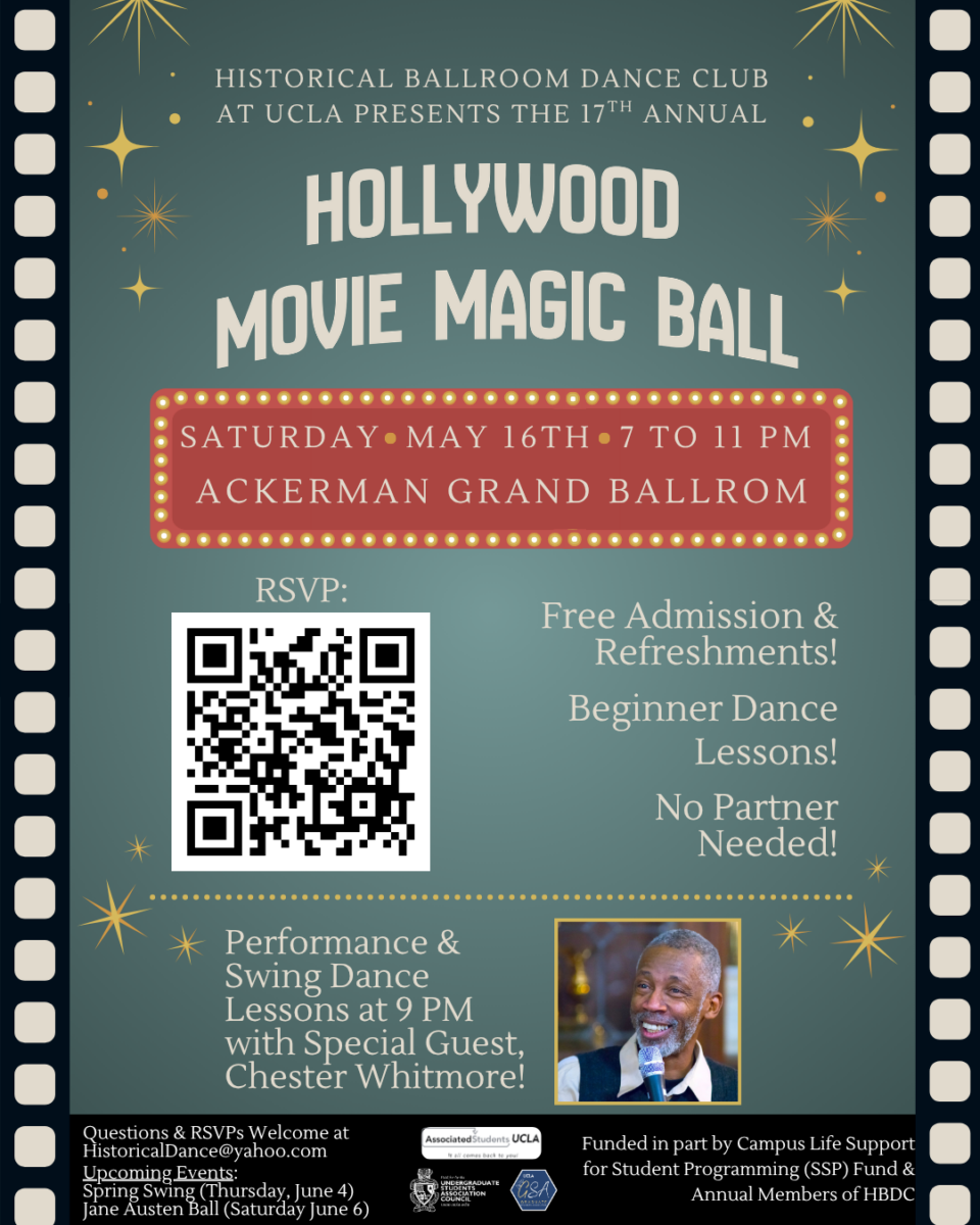 Chester Whitmore at UCLA (FREE) Hollywood Movie Magic Ball w/Historical Ballroom Dance Club