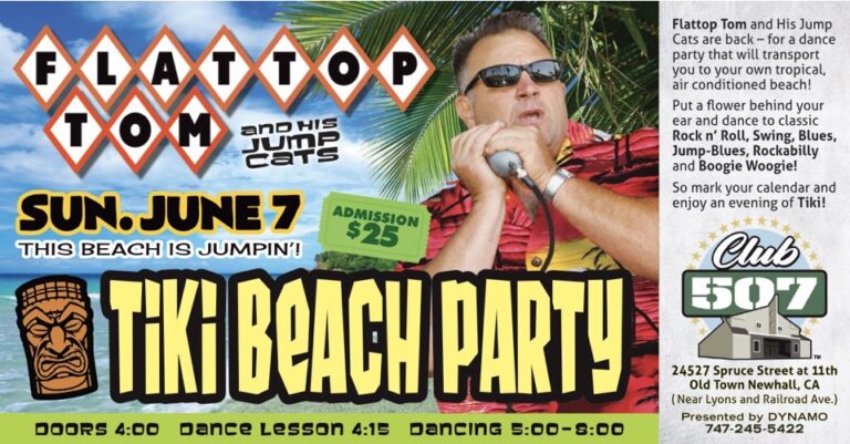 Flattop Tom & his Jump Cats Tiki Beach Party