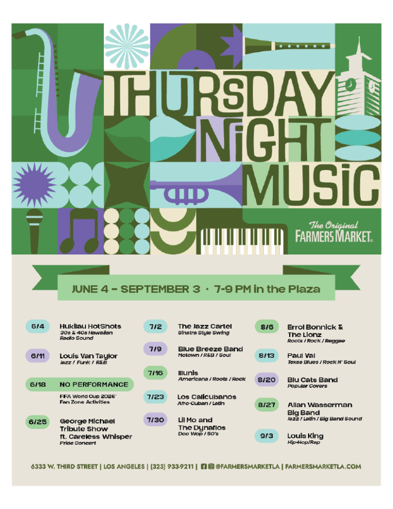 Thursday night music at the Original Farmers Market