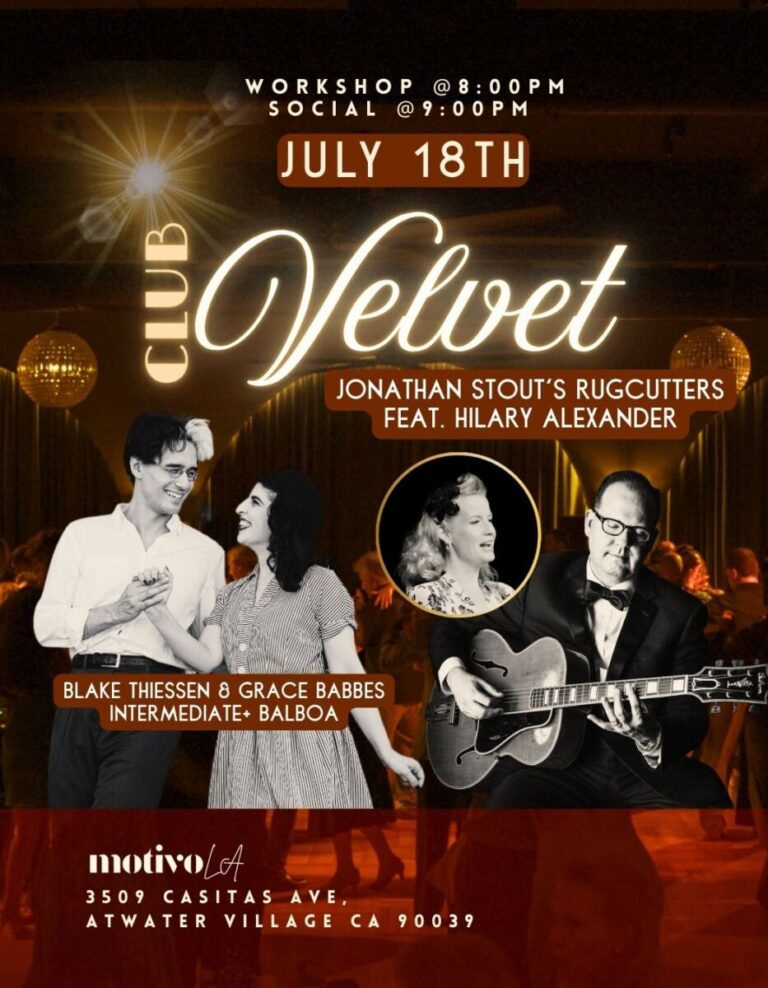 Club Velvet – Jonathan Stout & his Rugcutters feat. Hilary Alexander