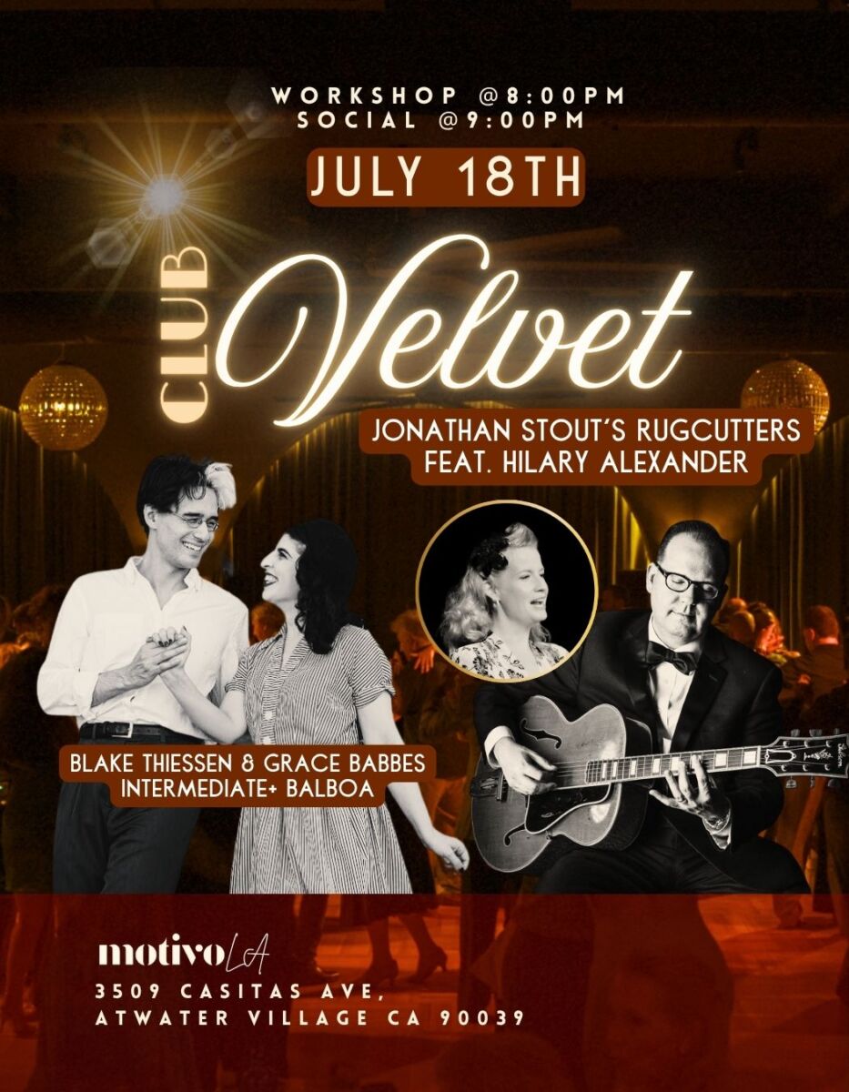 Club Velvet – Jonathan Stout & his Rugcutters feat. Hilary Alexander