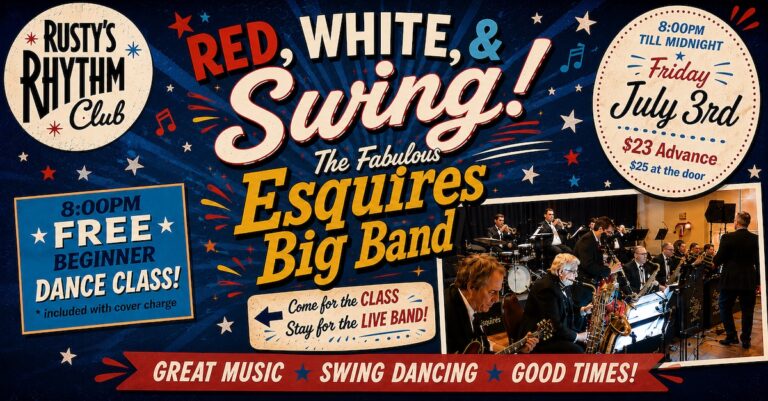 The Fabulous ESQUIRES BIG BAND at Rusty’s Rhythm Club