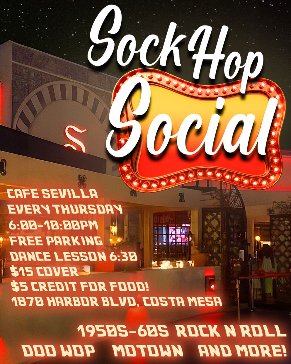 Sock Hop Social Costa Mesa! 1950s & 60s Dance at Brews Brothers every Thursday from 6:00-10:00pm!